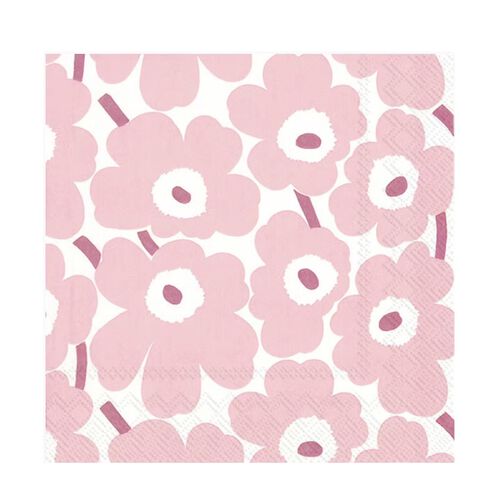 Marimekko Mini Unikko Light Rose Luncheon Napkin